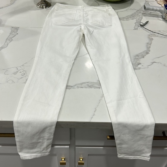 Madewell 9” Mid Rise‎ Skinny Jeans in Pure White. Size 27 T (531) - Picture 8 of 11